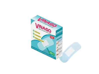 Băng Cá Nhân Vinago Trong Bản To Hộp 30 Miếng